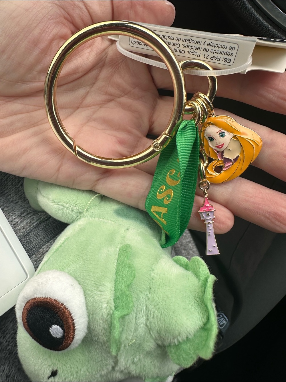 Disney Rapunzel Pascal Plush Bag Charm Keychain Tangled *Primark*-NEW - Picture 5 of 8
